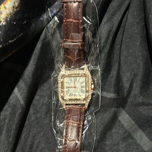 Elegant Brown Leather Strap Watch